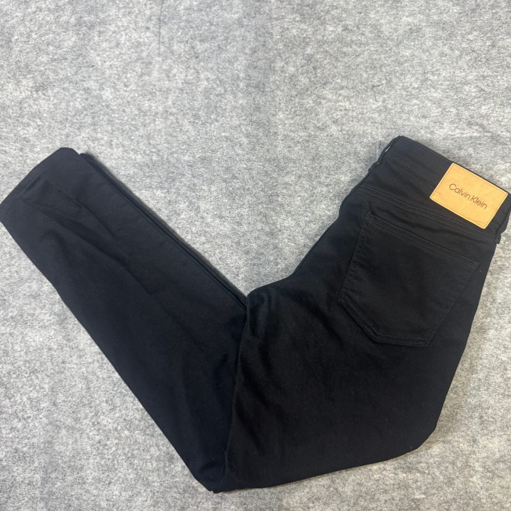 Calvin Klein Mens Slim Fit Jeans Black Denim 5-Pocket Pants W30 L30